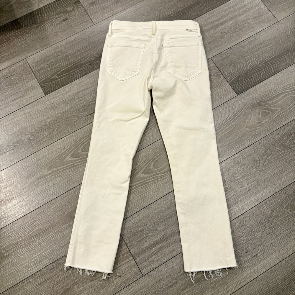 Mother The Rascal Crop Fray in Cream Puffs Size 27 - Picture 2 of 11